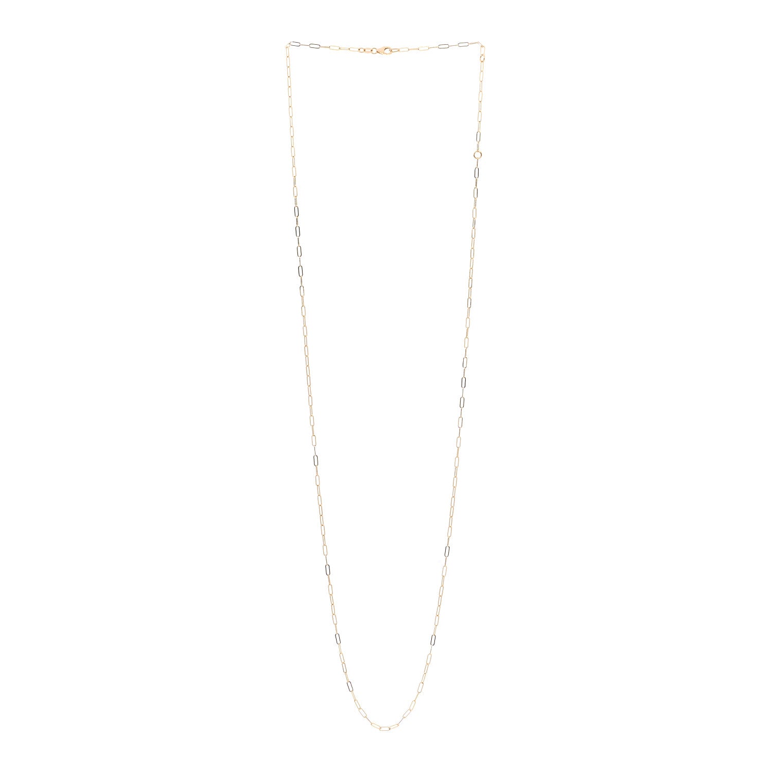 Foundrae 18K Yellow Gold Super Fine Clip Chain Necklace 32" 3 of 4