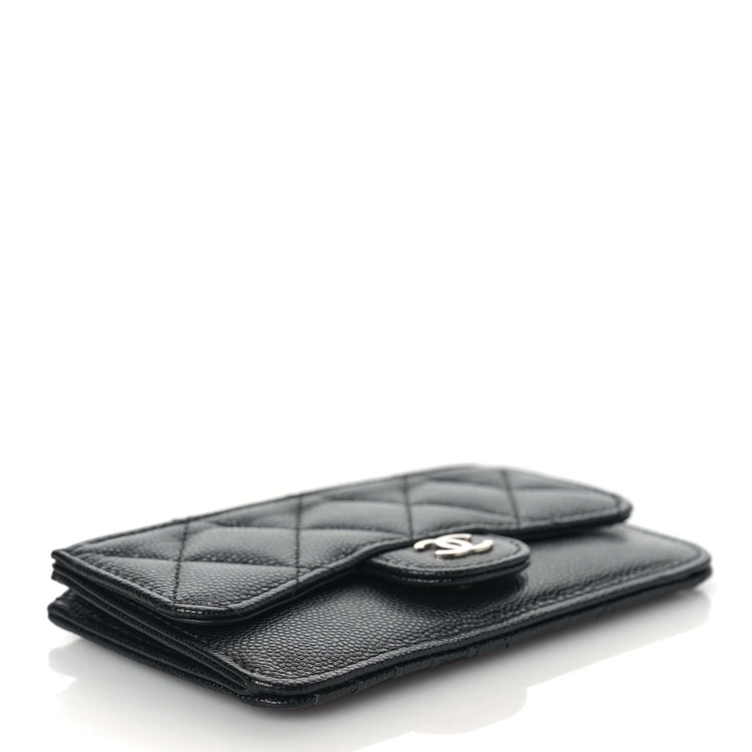 Chanel Caviar Quilted Flap Zip Card Holder Black 4 of 9