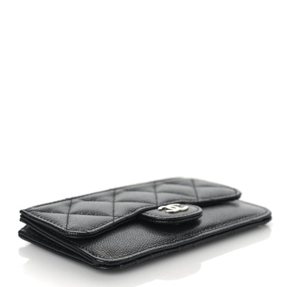 Chanel Caviar Quilted Flap Zip Card Holder Black 4 of 9