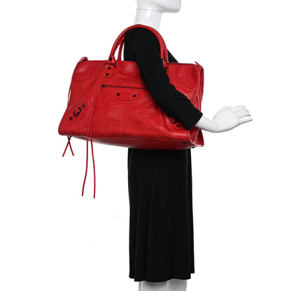 Balenciaga Agneau Classic Hardware Work Rouge Coquelicot 2 of 10