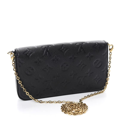 Louis Vuitton Empreinte Pochette Felicie Chain Wallet Black 3 of 15