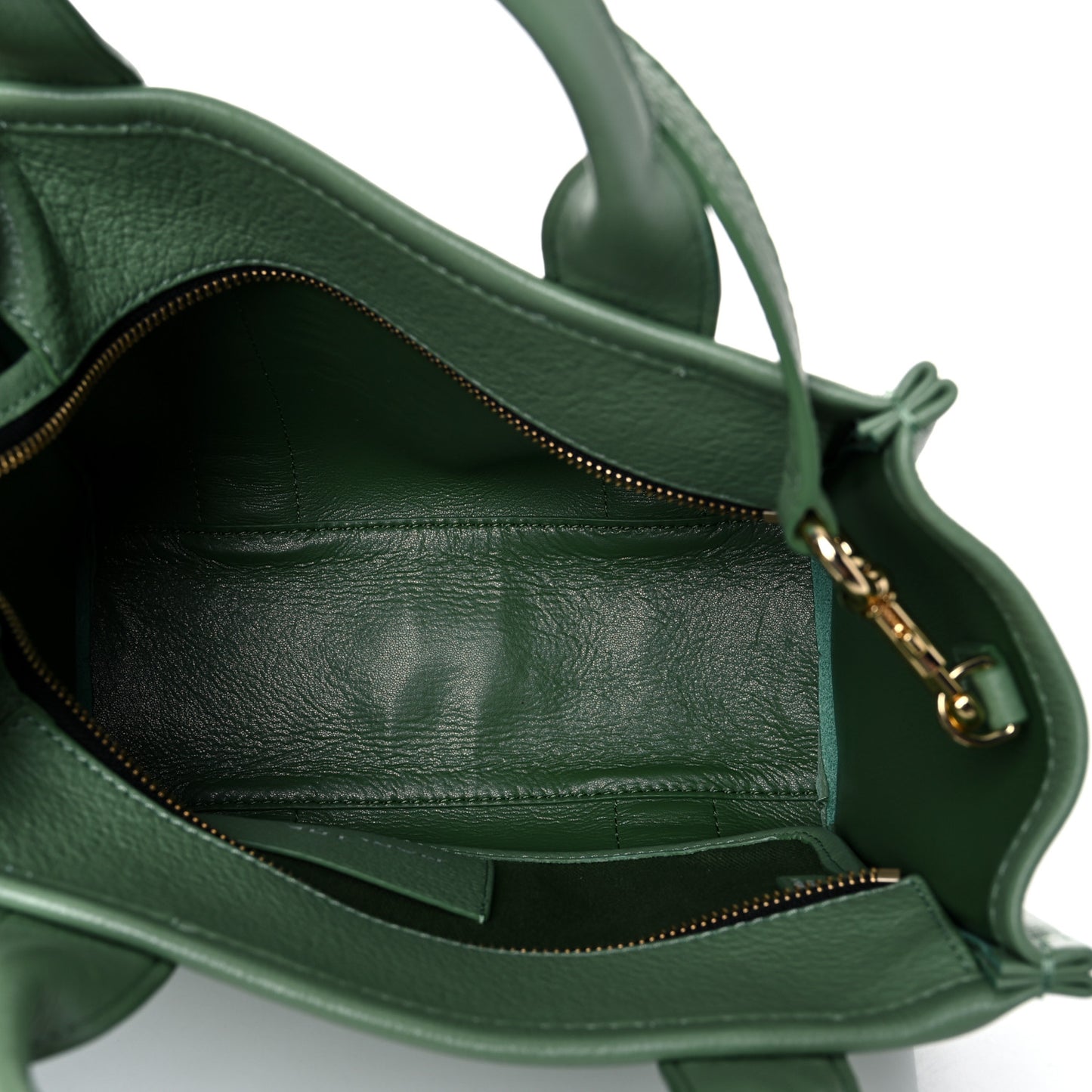 Grained Calfskin Small The Tote Bag Aspen Green