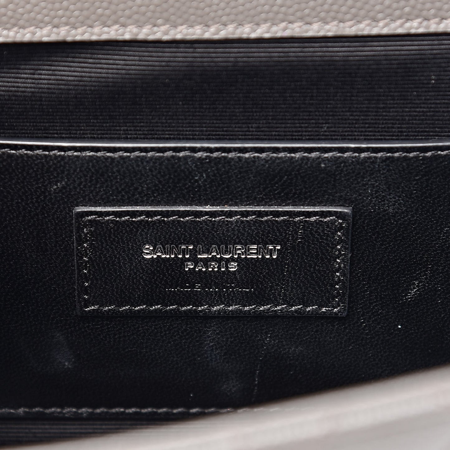 Grain De Poudre Textured Mixed Matelasse Medium Triquilt Monogram Satchel Earth
