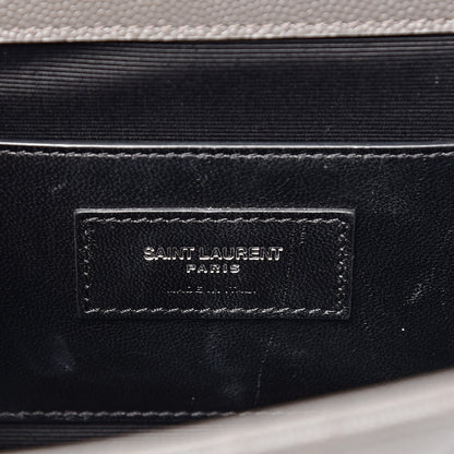 Saint Laurent Grain De Poudre Textured Mixed Matelasse Medium Triquilt Monogram Satchel Earth 6 of 9