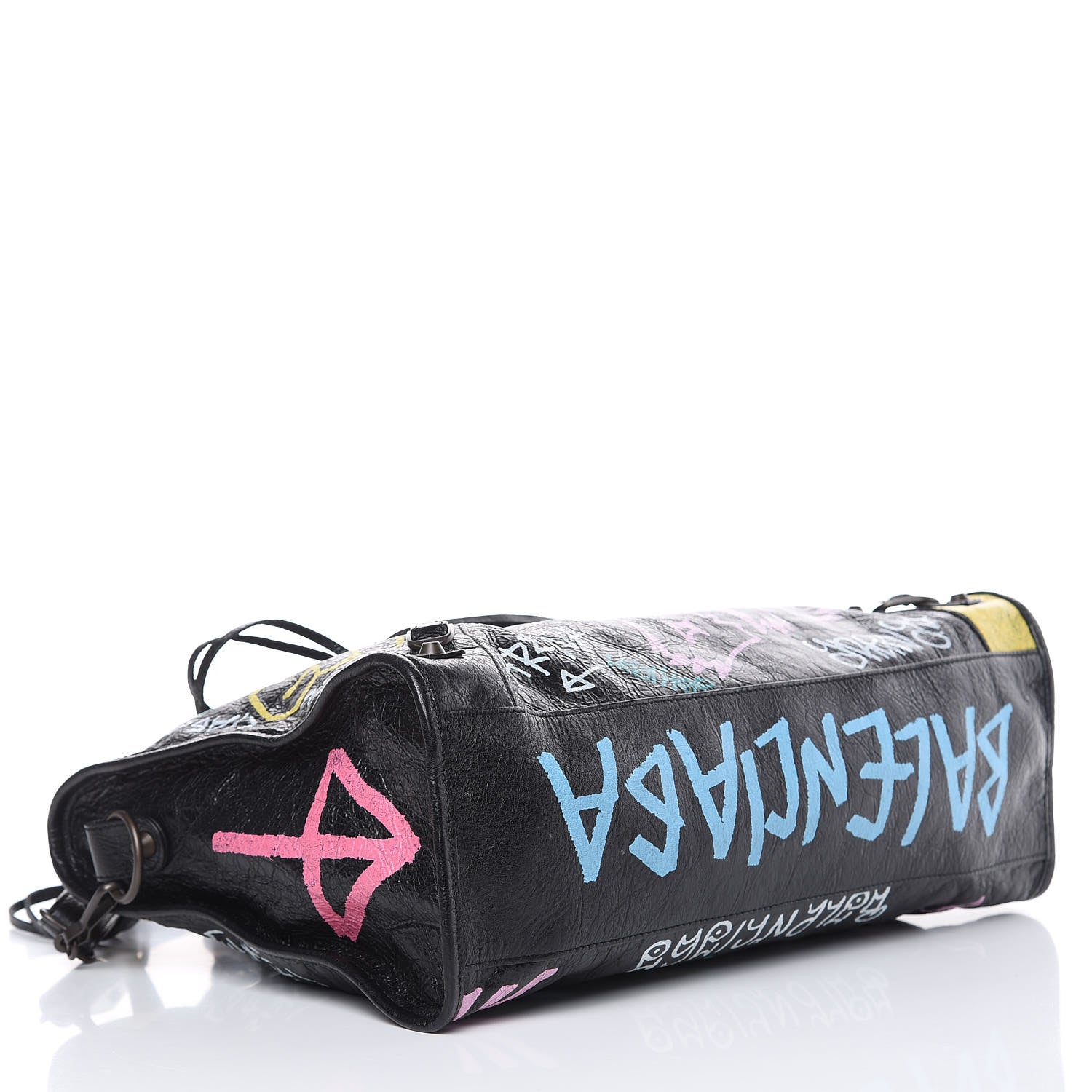Balenciaga Agneau Graffiti All Over Classic Hardware City Black Multicolor 4 of 10