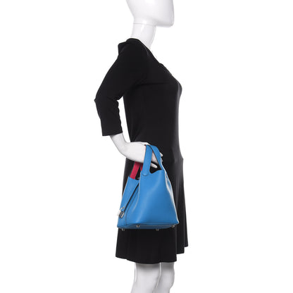 Hermes Taurillon Clemence Swift Eclat Picotin Lock 18 PM Bleu Frida Rose Mexico 2 of 11