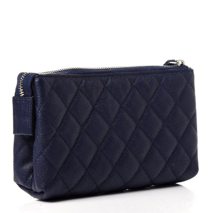 Chanel Caviar Quilted Small Pouch Navy 3 of 11