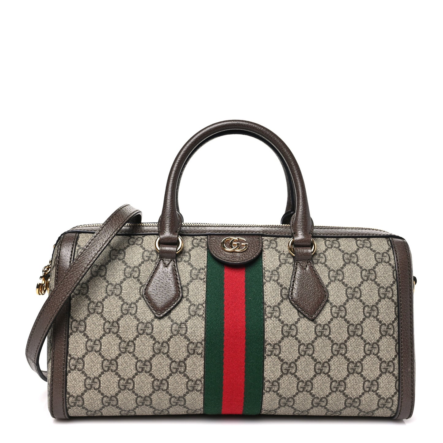 GG Supreme Monogram Web Medium Ophidia Boston Brown