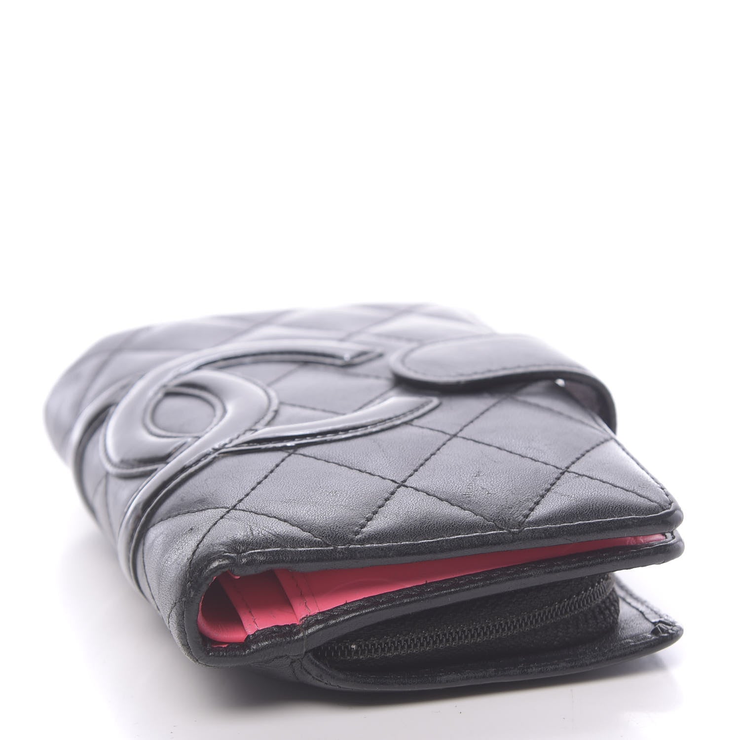 Chanel Calfskin Quilted Cambon Zipped Pocket Wallet Black 4 of 11