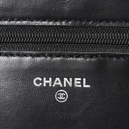 Chanel Lambskin Quilted Wallet On Chain WOC Black 6 of 11
