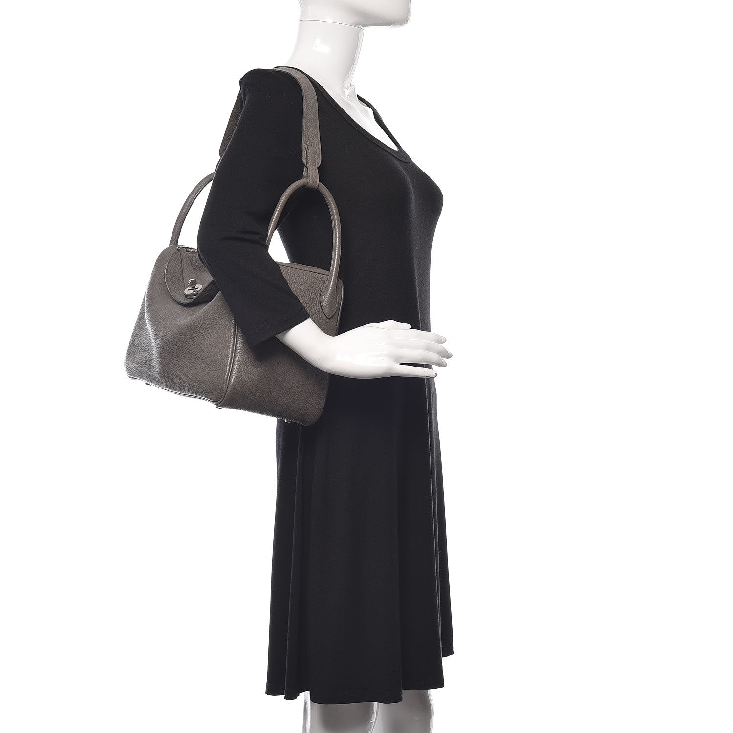 Hermes Taurillon Clemence Lindy 30 Etain 2 of 11