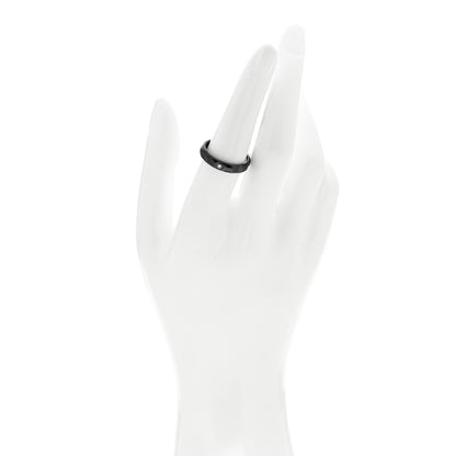 Tiffany Sterling Silver Titanium Diamond Narrow Paloma's Groove Ring 56 7.5 2 of 6