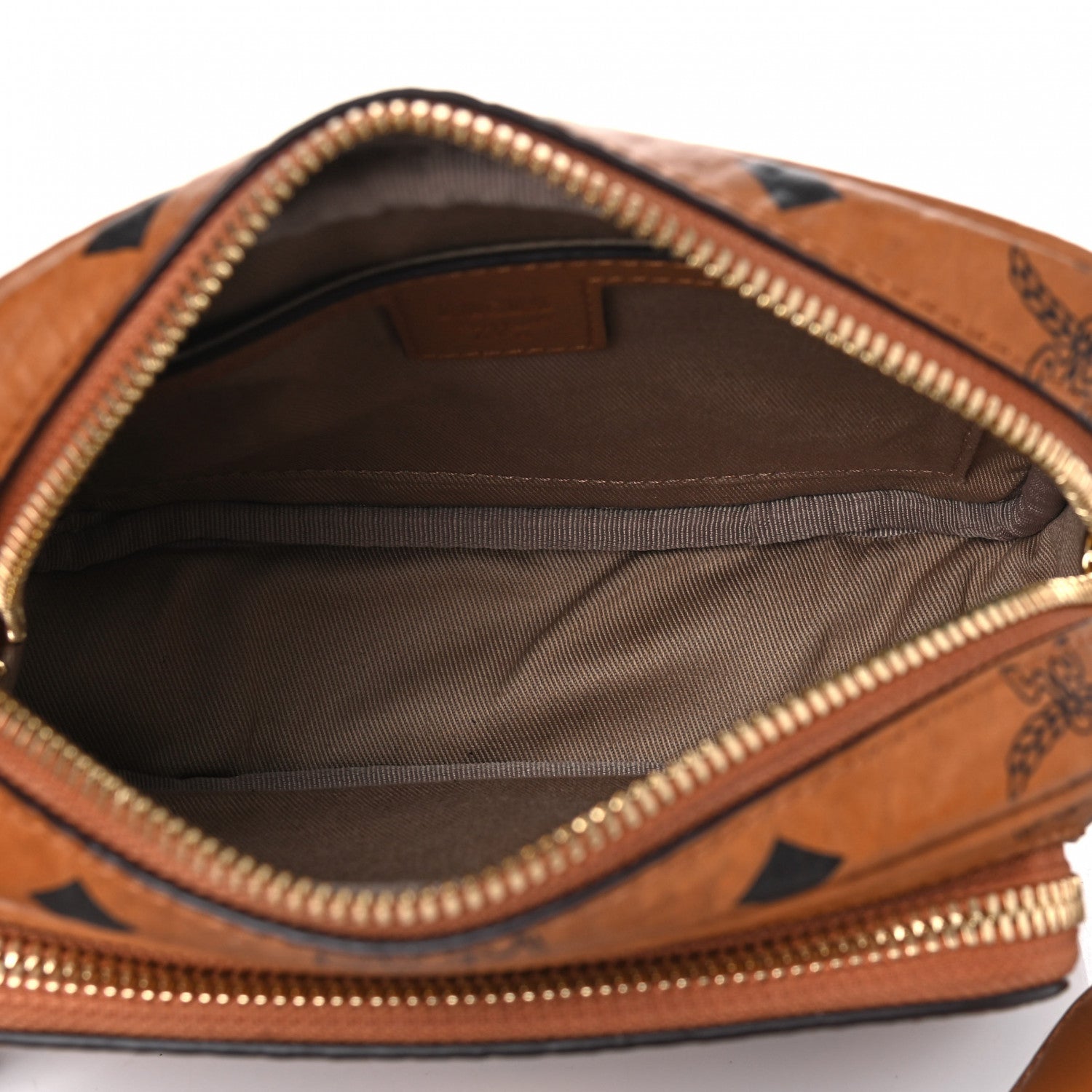 MCM Visetos Klassik Crossbody Bag Cognac 4 of 4