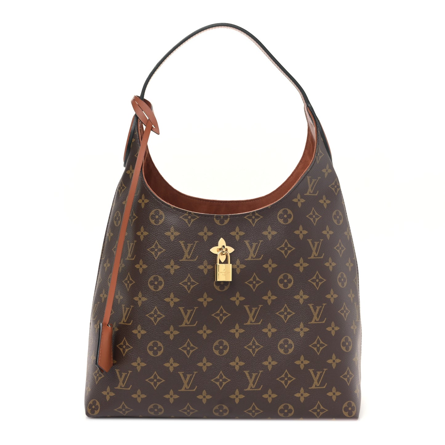 Monogram Flower Hobo Caramel