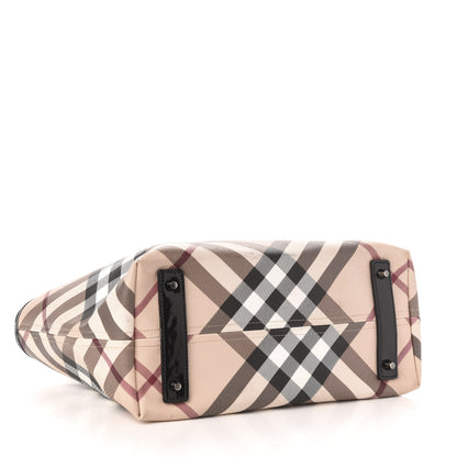Burberry Nova Check Small Nickie Tote Black 5 of 18