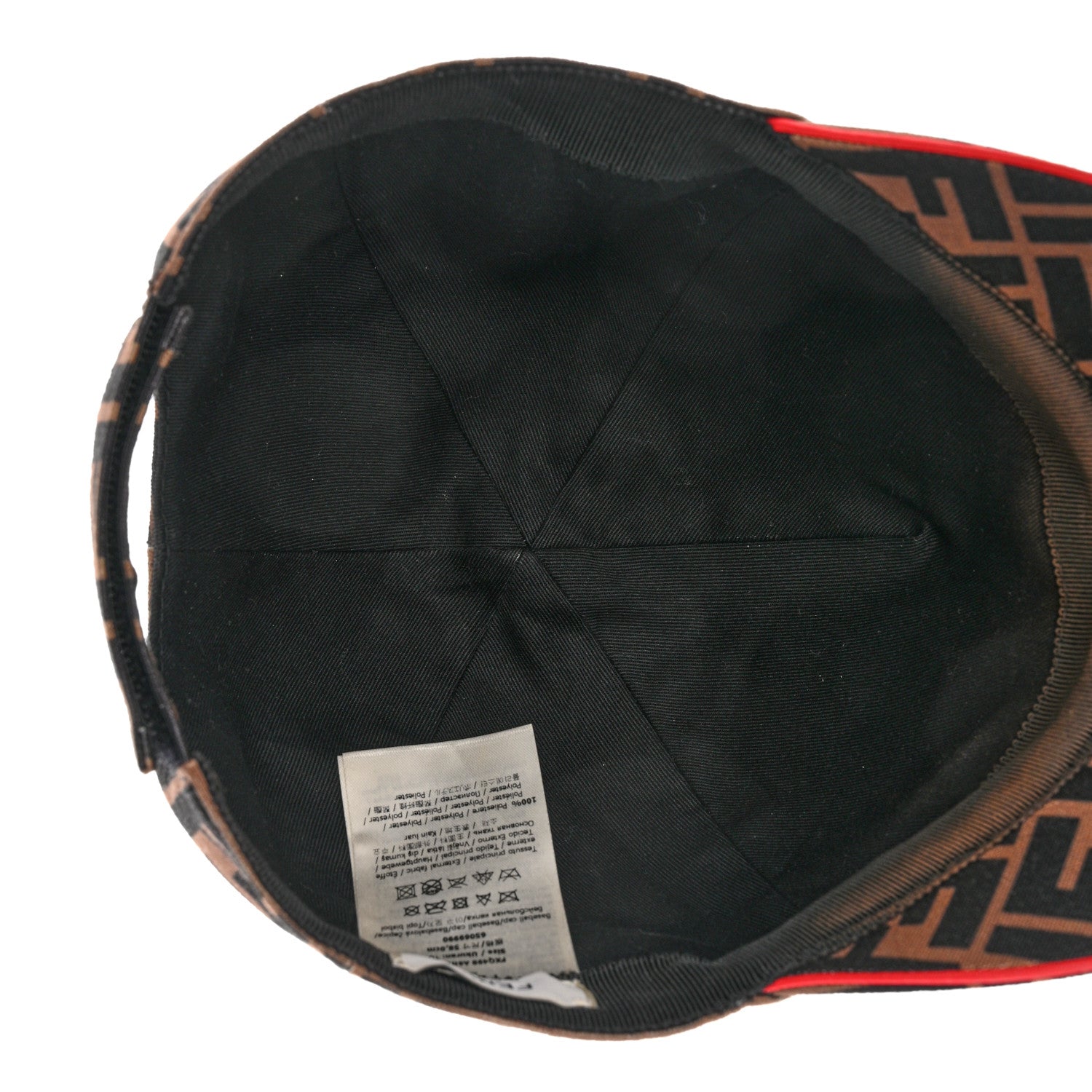 Fendi Canvas FF Reloaded Baseball Hat Tobacco Red 7 of 8