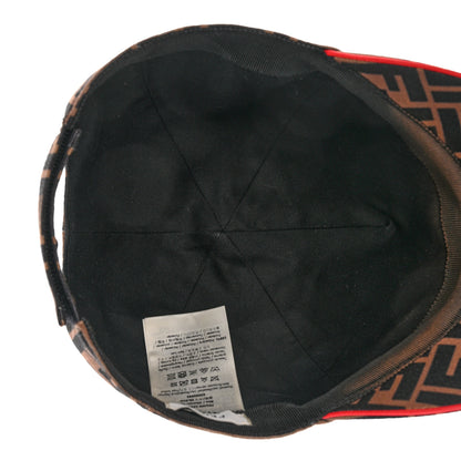Fendi Canvas FF Reloaded Baseball Hat Tobacco Red 7 of 8