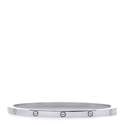 Cartier 18K White Gold Small LOVE Bracelet 17 3 of 6