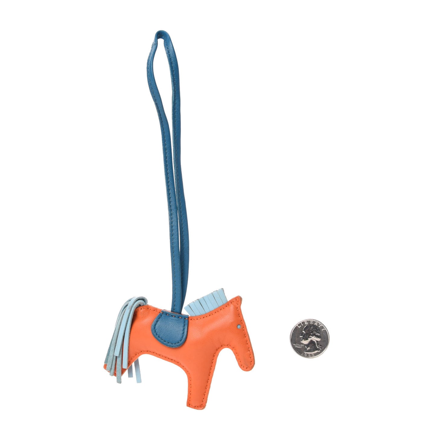 Milo Lambskin Grigri Rodeo Horse Bag Charm PM Feu Celeste Bleu Izmir
