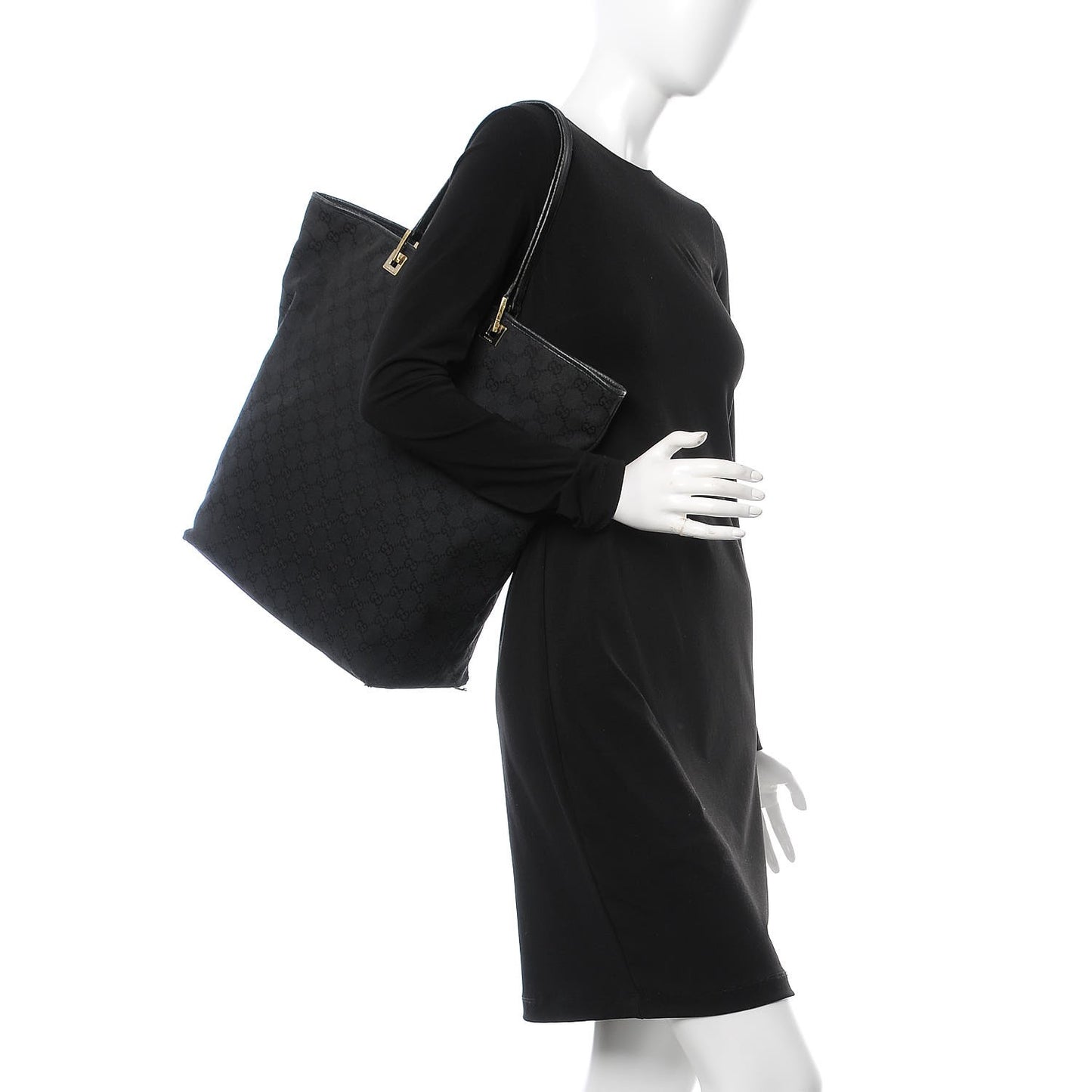 Monogram Large Tote Black