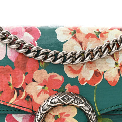 Gucci Calfskin Blooms Print Small Dionysus Shoulder Bag Bright Emerald Multicolor 9 of 11
