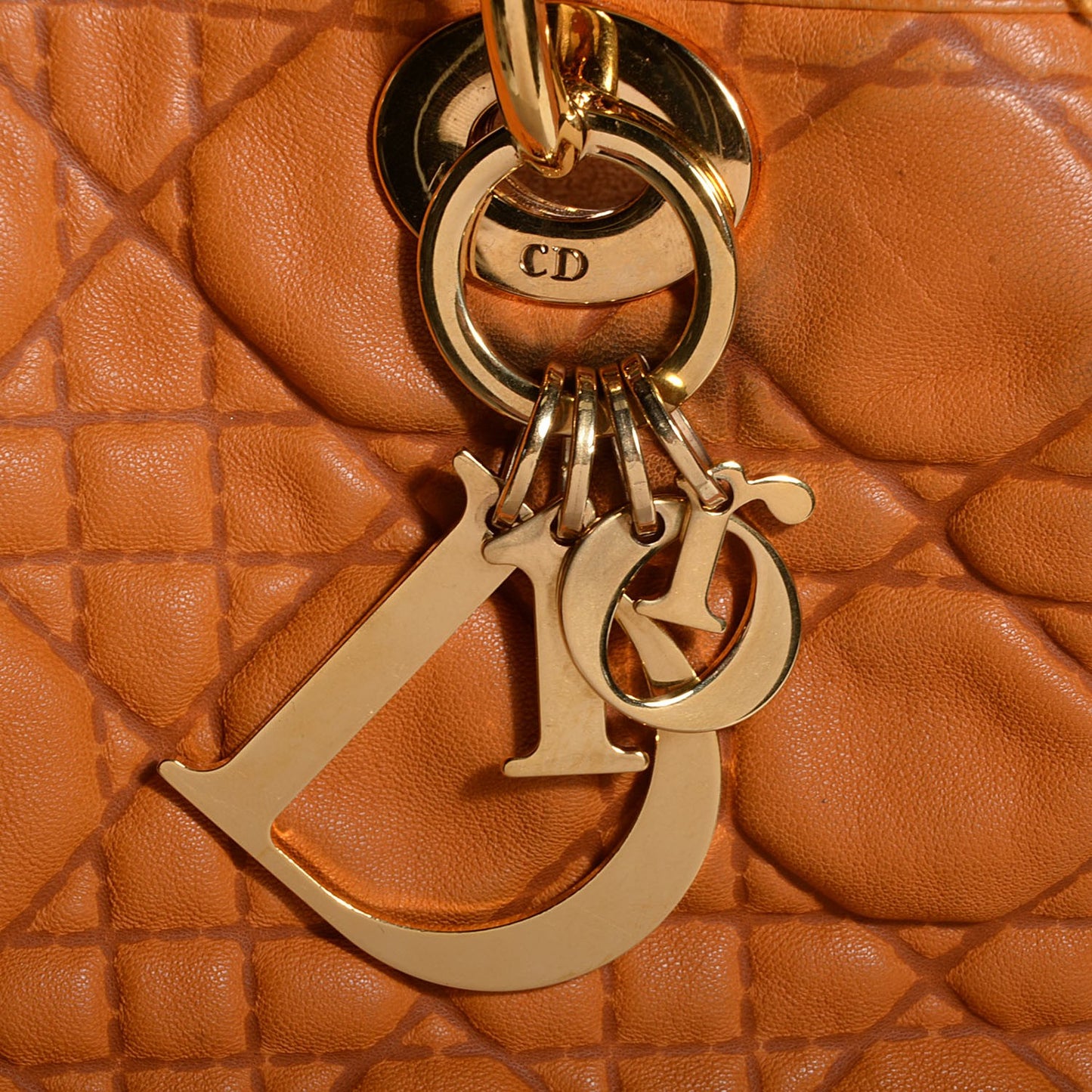 Lambskin Cannage Soft Large Lady Dior Tote Tan