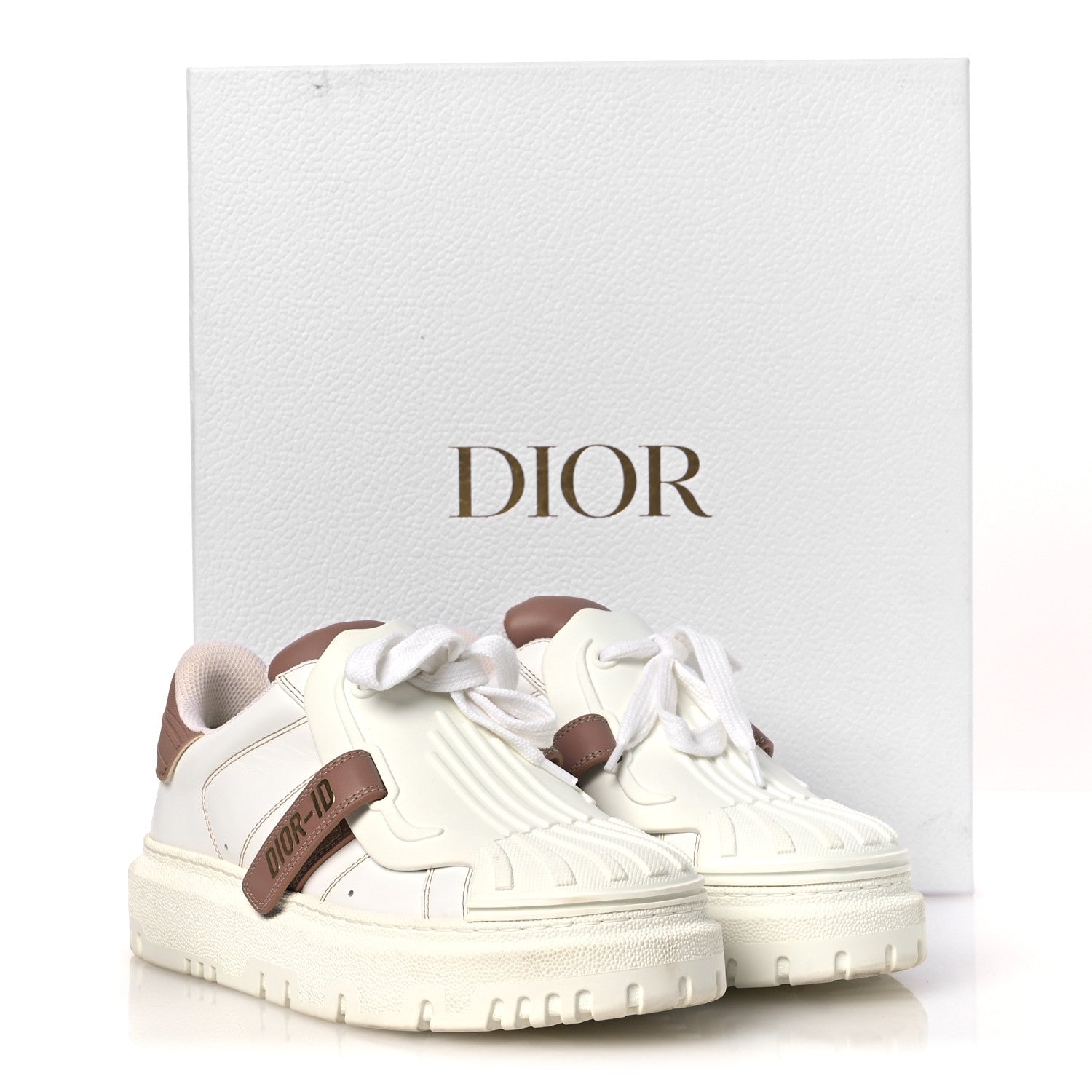 Christian Dior Calfskin Bi-Color Dior-ID Platform Sneakers 36.5