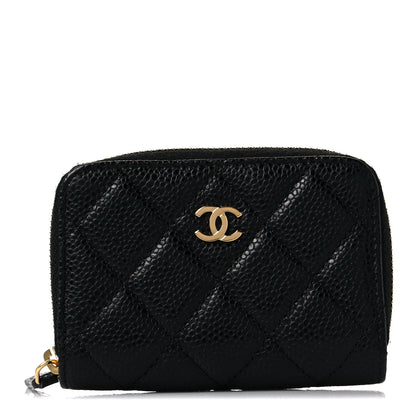 Chanel Caviar Quilted Classic Zipped Coin Purse Black 1 of 10