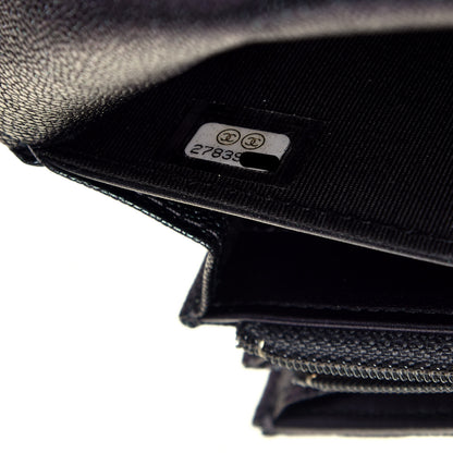Chanel Iridescent Caviar Quilted Medium Flap Wallet Black 8 of 8