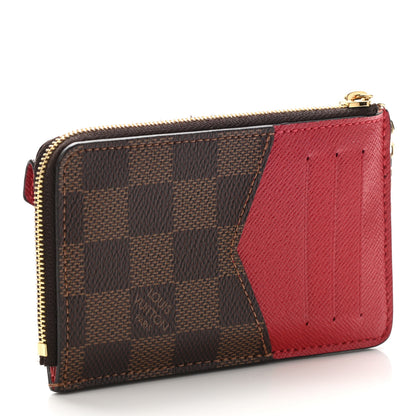 Louis Vuitton Damier Ebene Recto Verso Card Holder Red 3 of 7