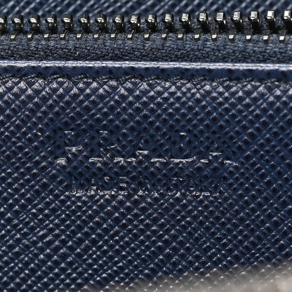 Prada Saffiano Zip Around Wallet Baltico 6 of 6