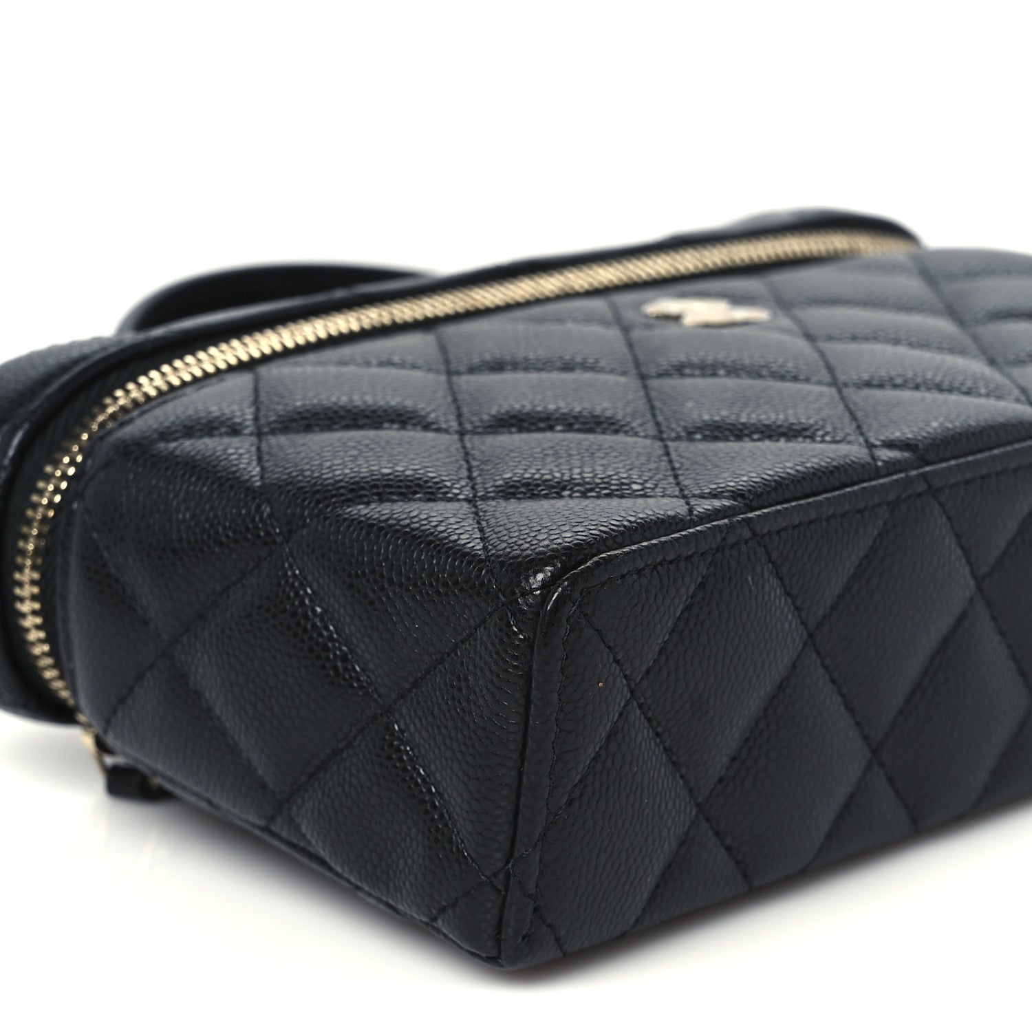 Chanel Caviar Quilted Top Handle Slim Vanity With Chain Black 9 of 11
