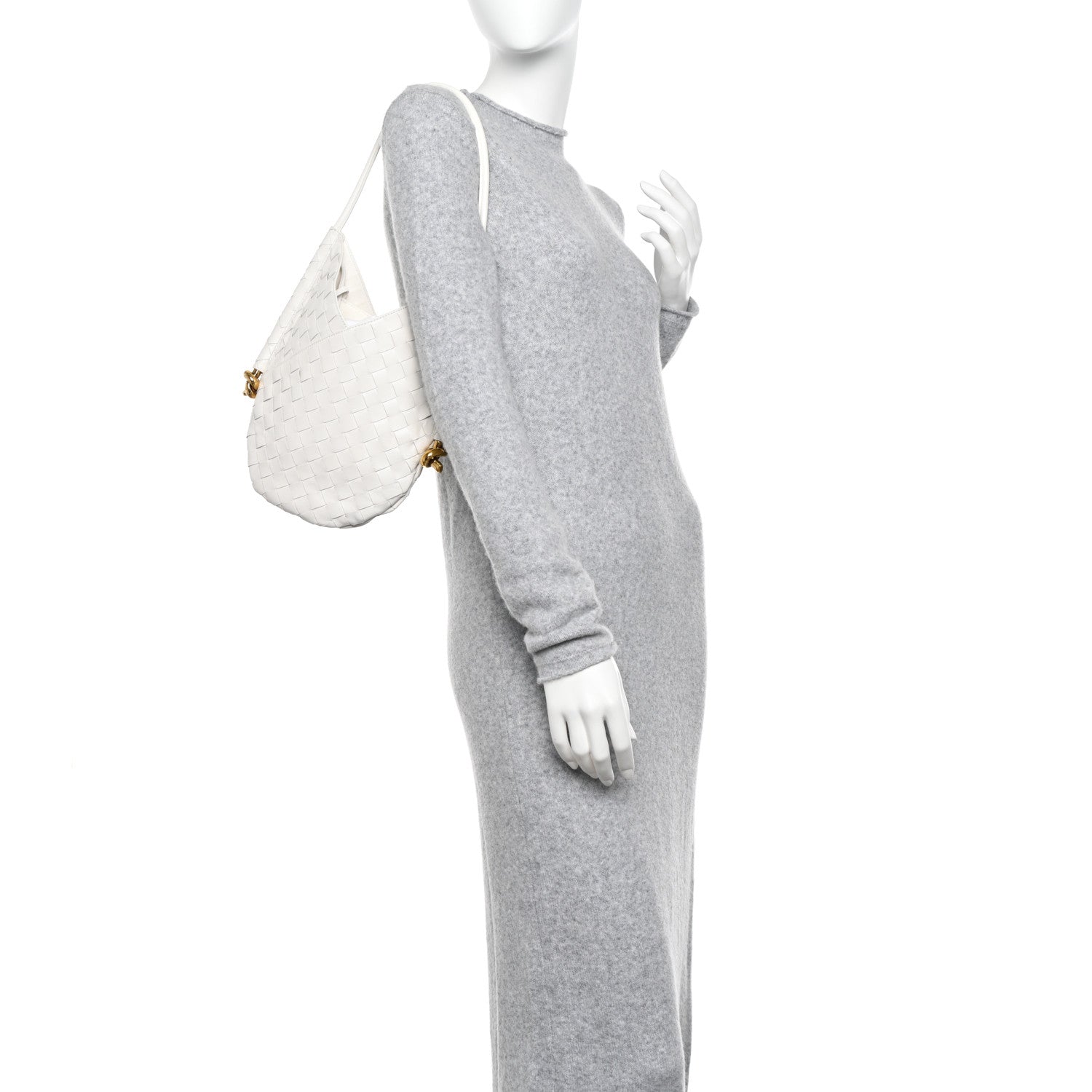 Bottega Veneta Nappa Intrecciato Small Solstice Hobo White 3 of 12