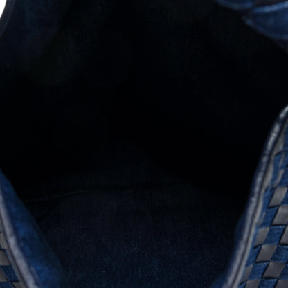 Bottega Veneta Denim Nappa Intrecciato Large Hop Abyss Indigo 5 of 9