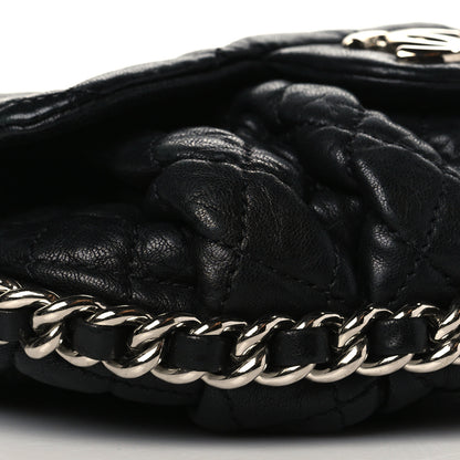 Chanel Washed Lambskin Quilted Mini Chain Around Flap Black 9 of 10