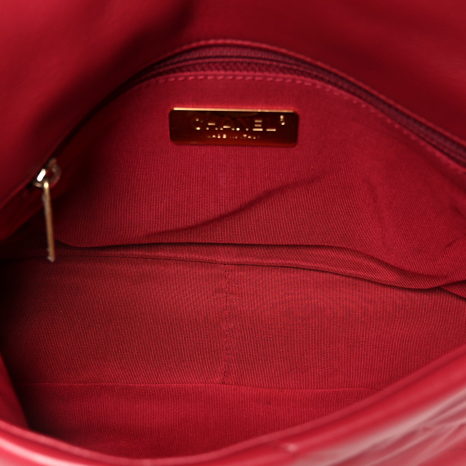 Chanel Goatskin Quilted Medium Chanel 19 Flap Red 5 of 10