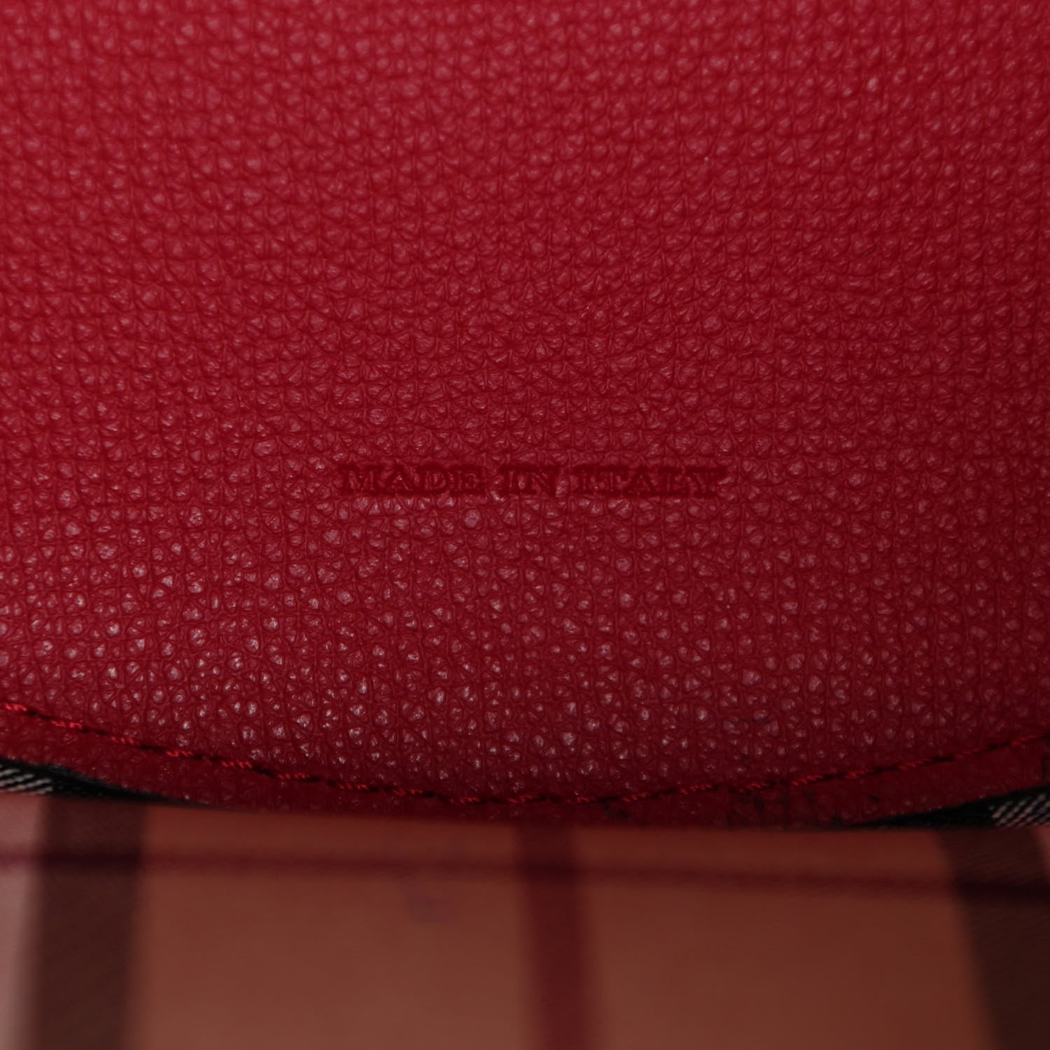 Burberry Haymarket Check Colours Small Lorne Bucket Crossbody Poppy Red 7 of 9