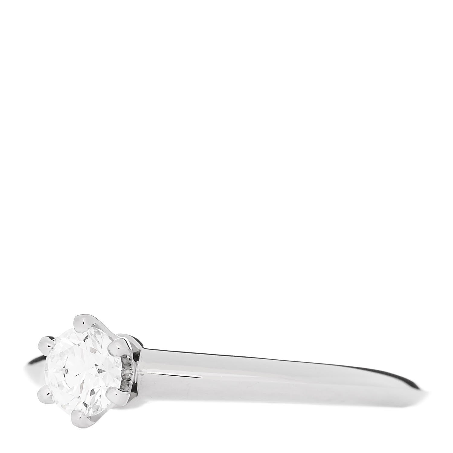 Tiffany Platinum Diamond .28ct Solitaire Engagement Ring 49 5 3 of 6