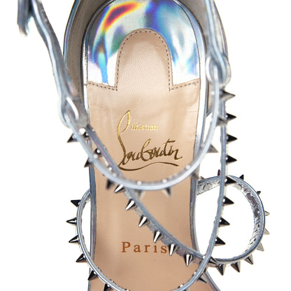 Christian Louboutin Lurex Specchio Choca Lux Sandals 38.5 Silver 14 of 14