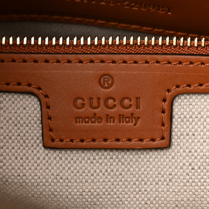Gucci Canvas Calfskin Web Small Interlocking G Tote Bag Green Red 6 of 11