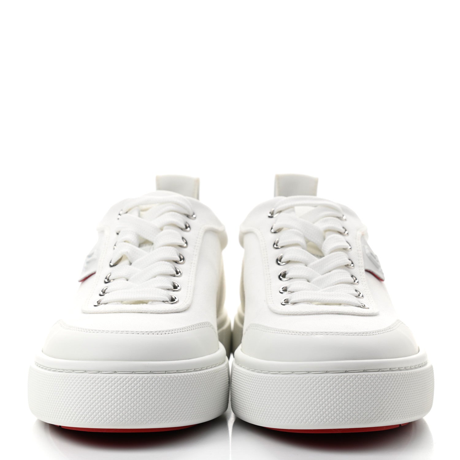 Christian Louboutin Canvas Simplerui Flat Sneakers 38.5 White 2 of 12