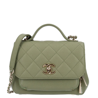 Chanel Caviar Quilted Small Business Affinity Flap Green 1 of 11