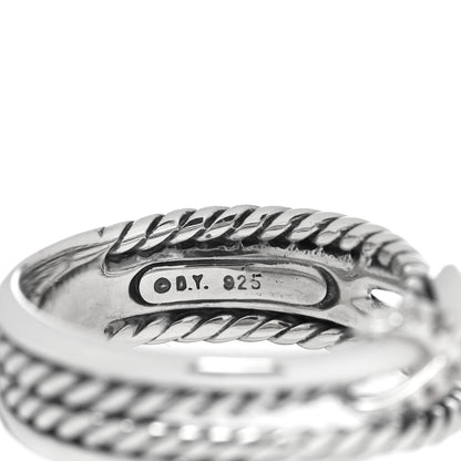 David Yurman Sterling Silver Diamond X Crossover Ring 50 5.5 4 of 4