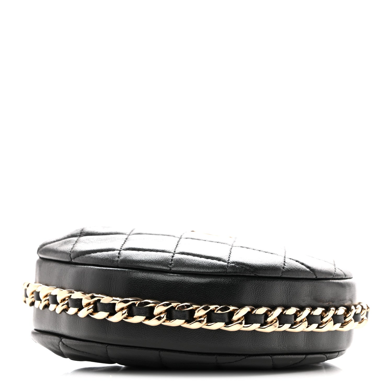 Chanel Lambskin Quilted Chain Around Pouch Hobo Black 4 of 11