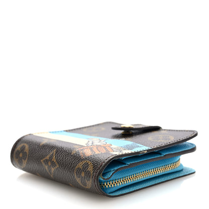 Louis Vuitton Monogram Groom Compact Zip Wallet Blue 4 of 7