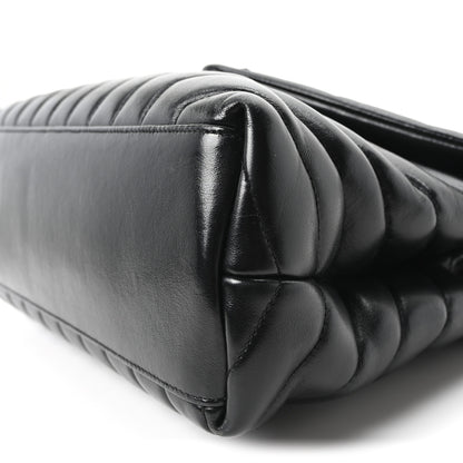 Saint Laurent Calfskin Y Quilted Monogram Monochrome Medium Loulou Chain Satchel Black 9 of 10