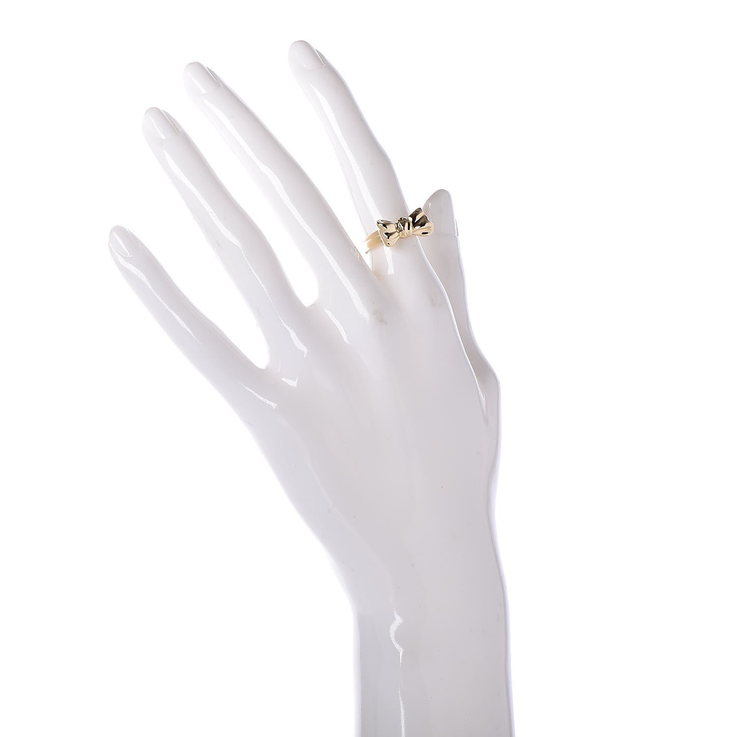 Tiffany 18K Yellow Gold Bow Ring 49 4.75 2 of 6