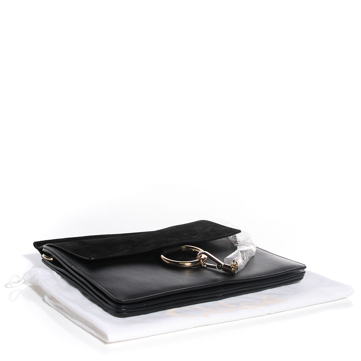 Chloe Suede Calfskin Medium Faye Shoulder Bag Black 5 of 8