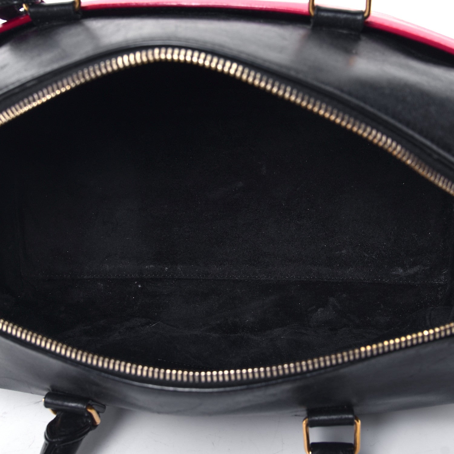 Saint Laurent Smooth Calfskin Bi-Color Duffle 6 Fuchsia Black 4 of 4