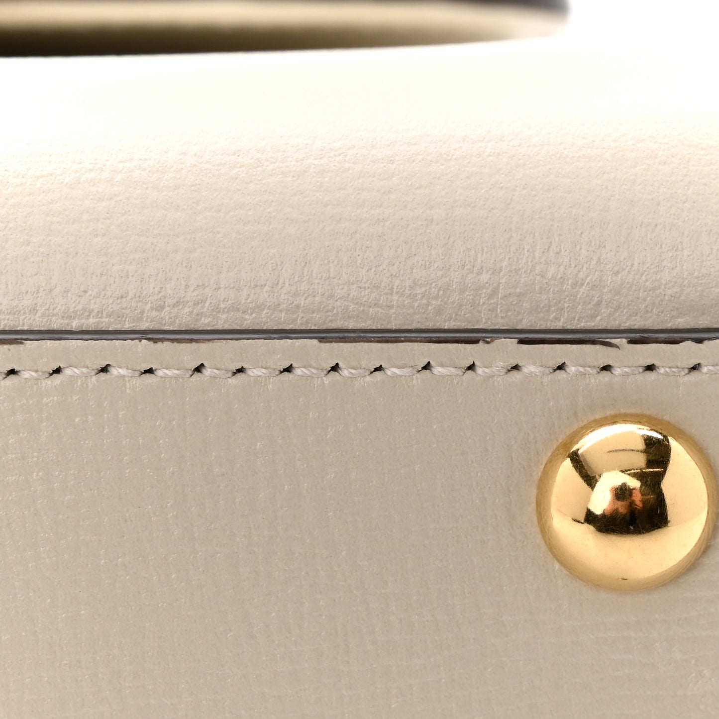 Glazed Textured Calfskin Mini Horsebit 1955 Top Handle Flap Bag Mystic White